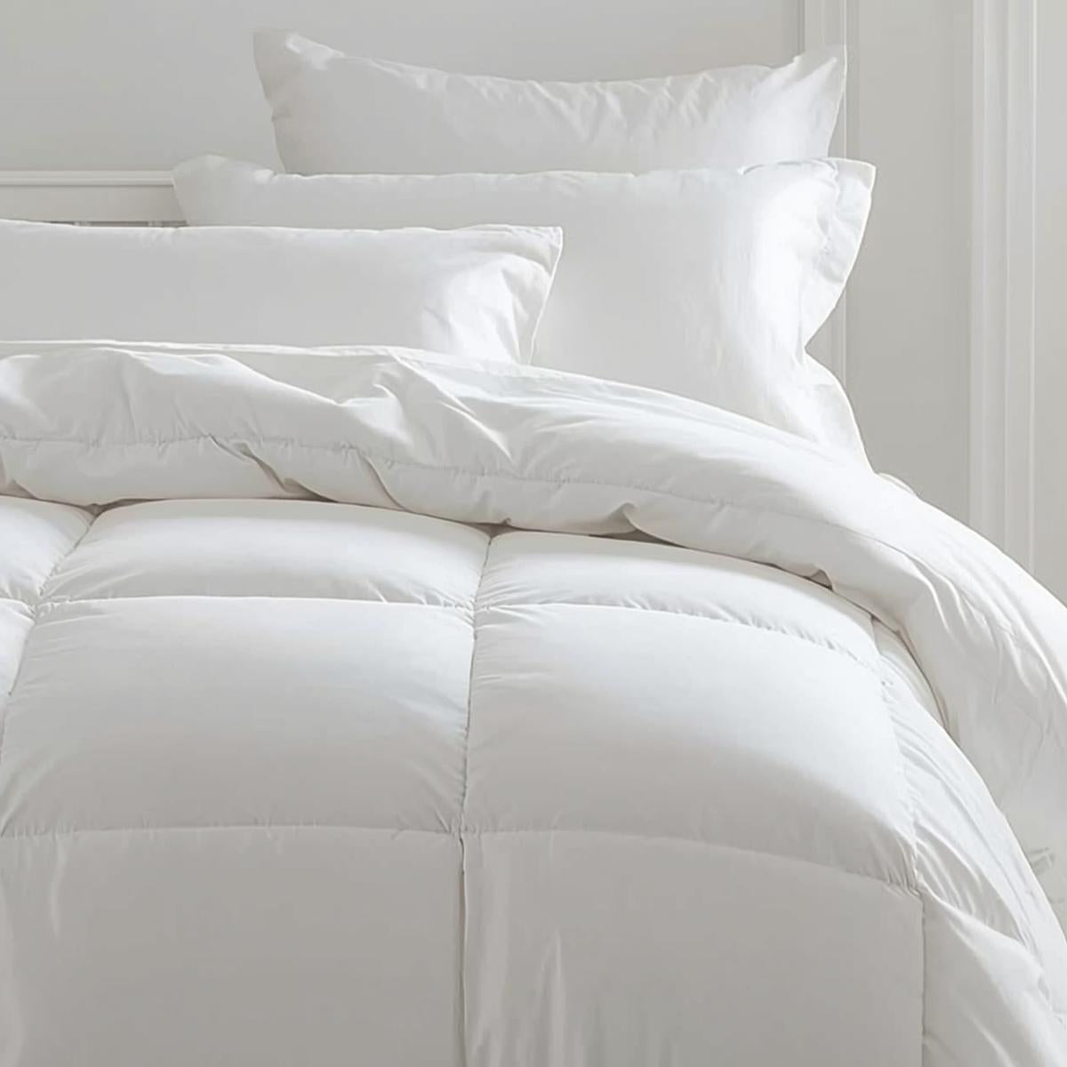 Eco-friendly natural bamboo duvet on a bed, soft, breathable, and sustainable bedding
