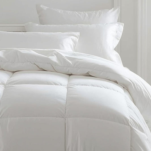 Eco-friendly natural bamboo duvet on a bed, soft, breathable, and sustainable bedding