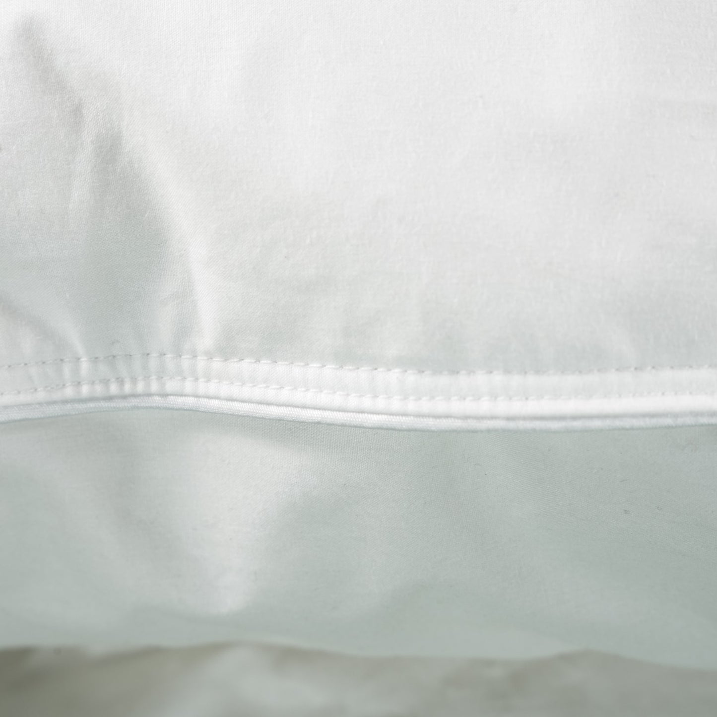 Closer look at feather pillow