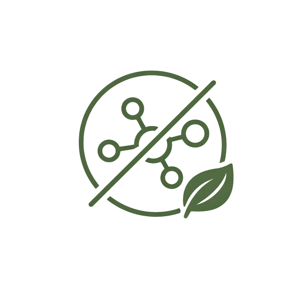 Icon with a leaf and circuit board design, symbolizing eco-friendly technology.