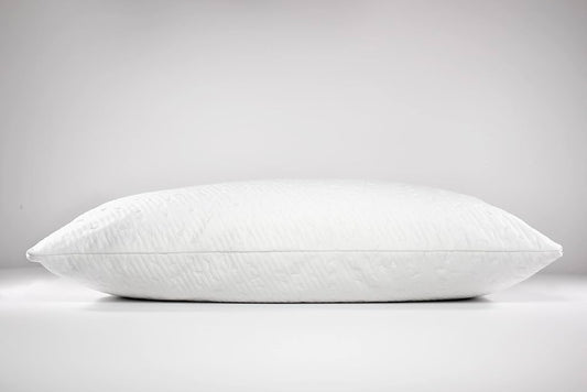 Flat white cotton pillow 