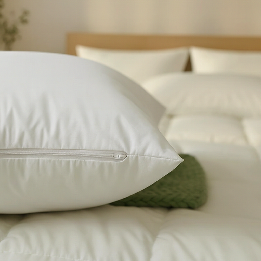Zengoods natural Kapok pillow with adjustable eco-friendly Kapok fill and a soft, breathable cotton cover.